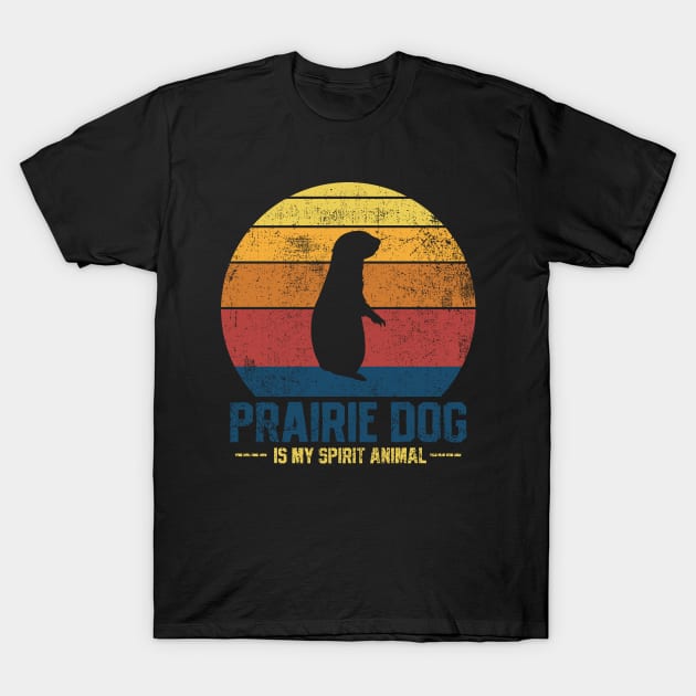 Prairie Dog Retro Vintage T-Shirt by CreativeGiftShop
